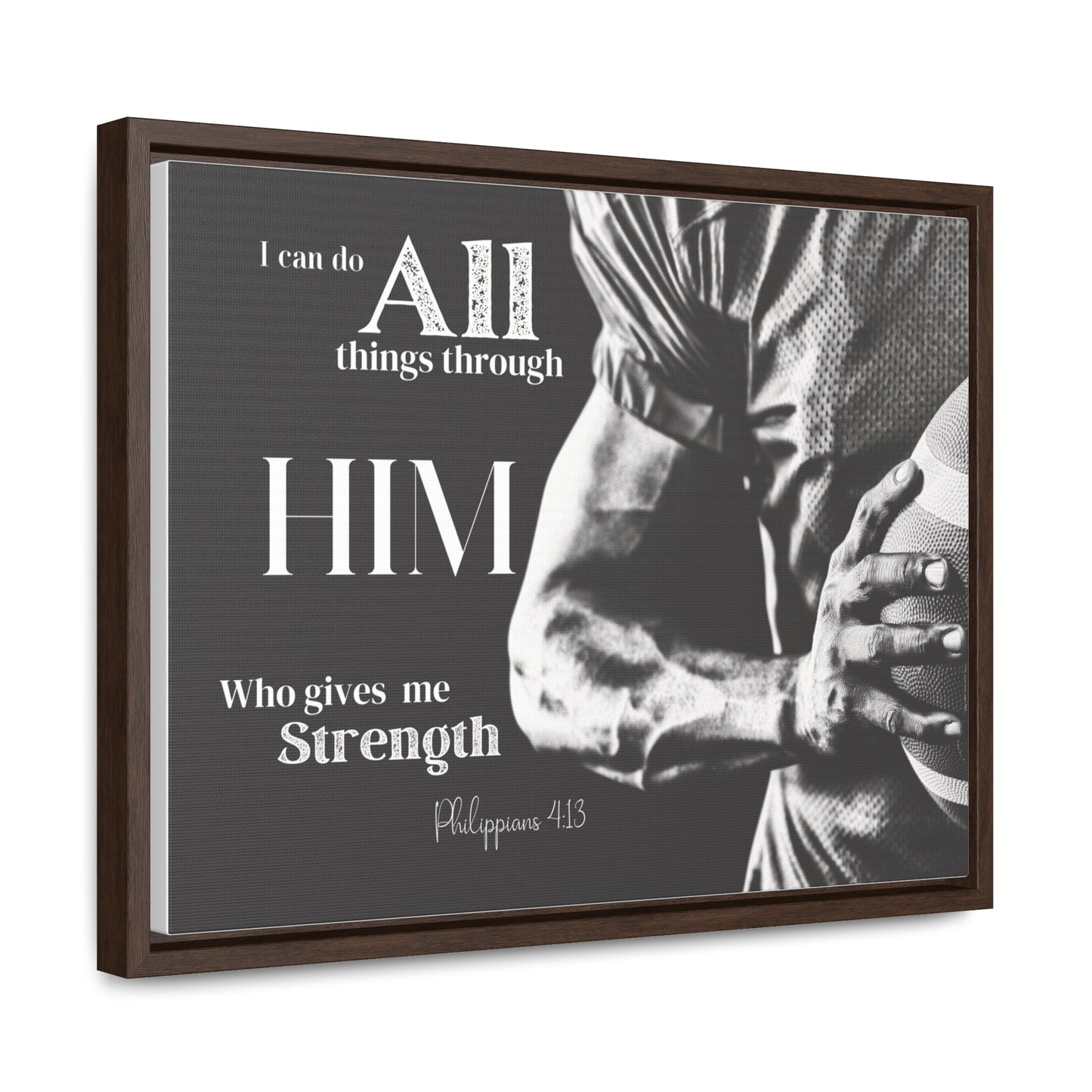 Philippians 4:13 “Unwavering Resolve” Premium Gallery Framed Canvas