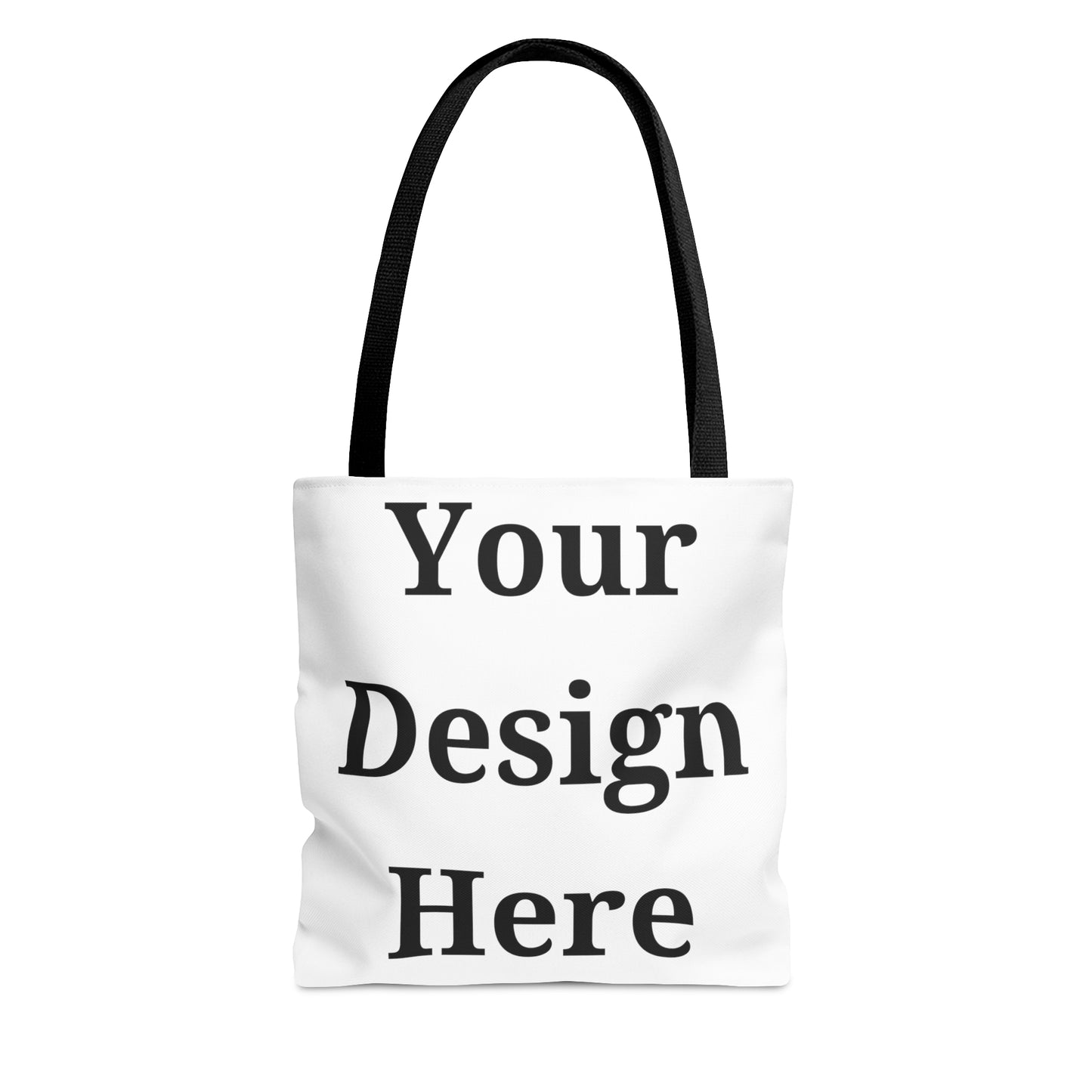 Medium tote bag featuring “your design here” front view.