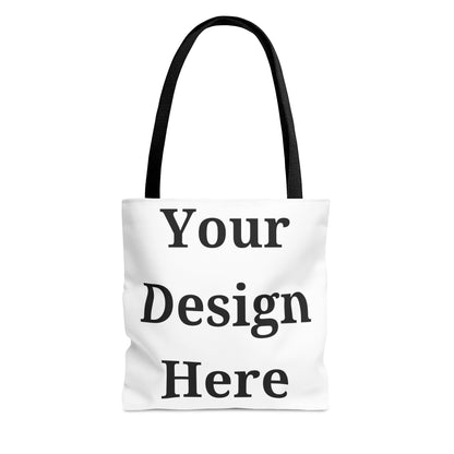 Medium tote bag featuring “your design here” front view.