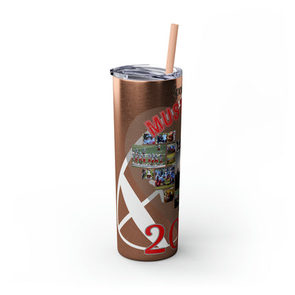 Football Theme 20oz. Skinny Tumbler with Straw