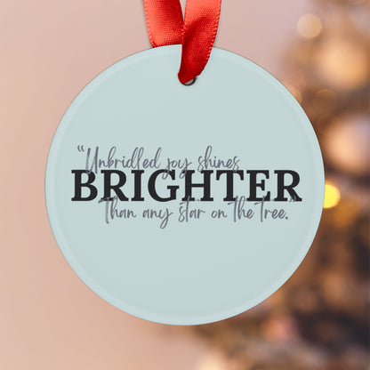 “Unbridled Joy” Horse Head Acrylic Christmas Ornament with Ribbon