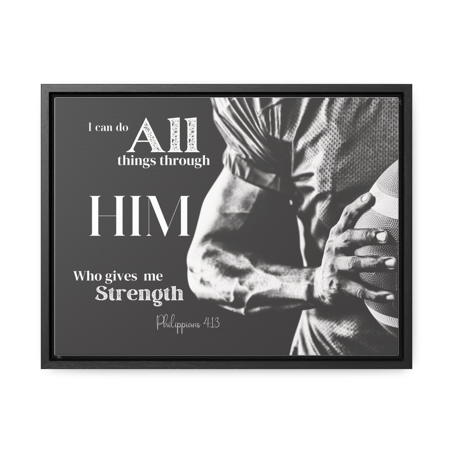 Philippians 4:13 “Unwavering Resolve” Premium Gallery Framed Canvas