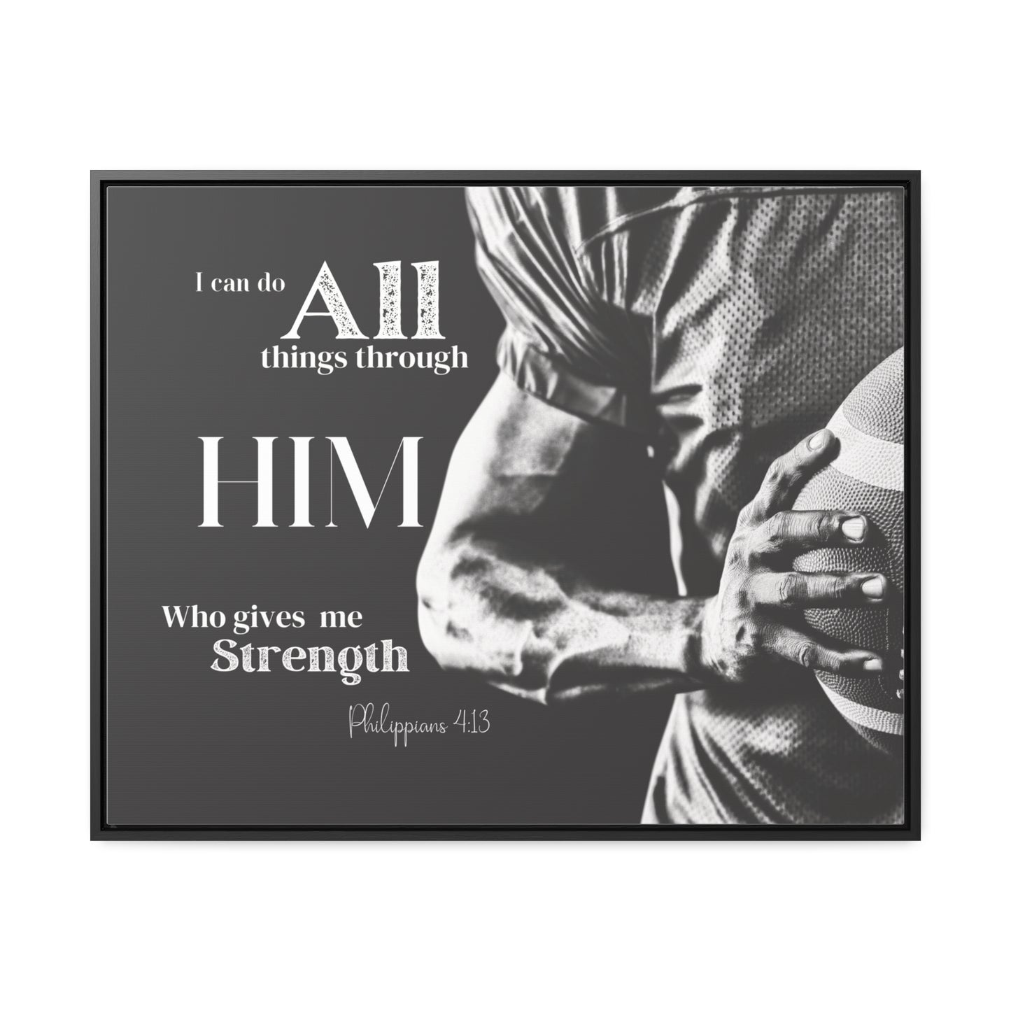 Philippians 4:13 “Unwavering Resolve” Premium Gallery Framed Canvas