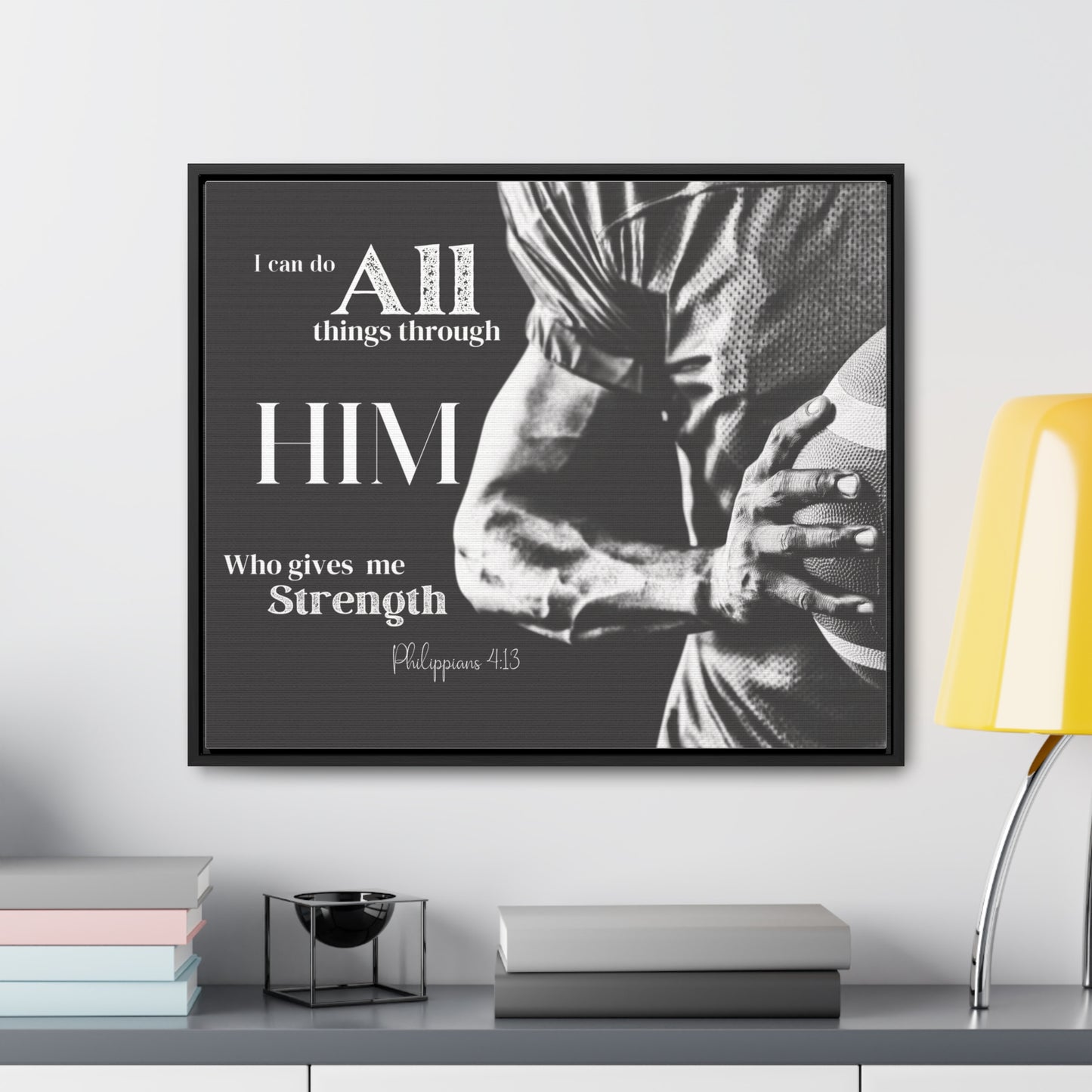 Philippians 4:13 “Unwavering Resolve” Premium Gallery Framed Canvas