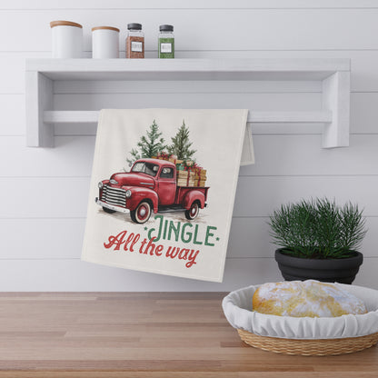 18x30” Vintage Truck “Jingle All the Way” Kitchen Towel