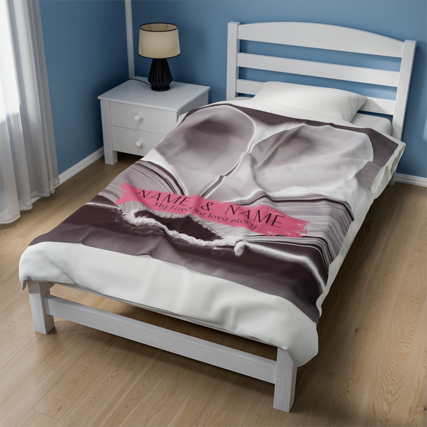 “Favorite Love Story” Personalized Blanket - Velveteen Plush
