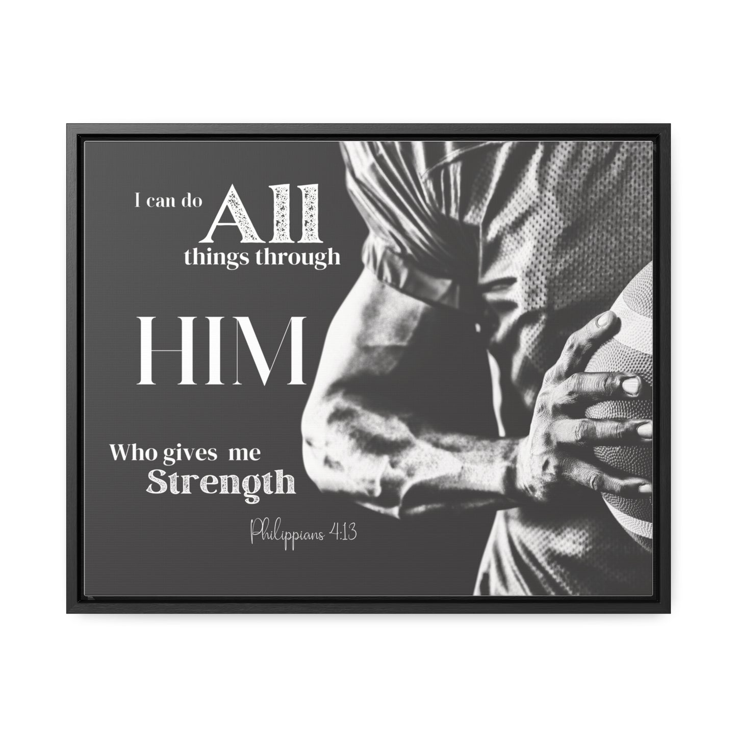 Philippians 4:13 “Unwavering Resolve” Premium Gallery Framed Canvas