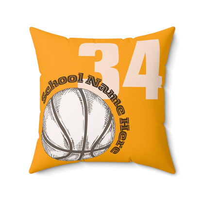 Front of 20x20 Basketball throw pillow.