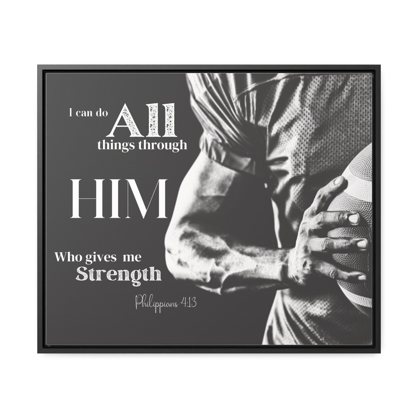 Philippians 4:13 “Unwavering Resolve” Premium Gallery Framed Canvas