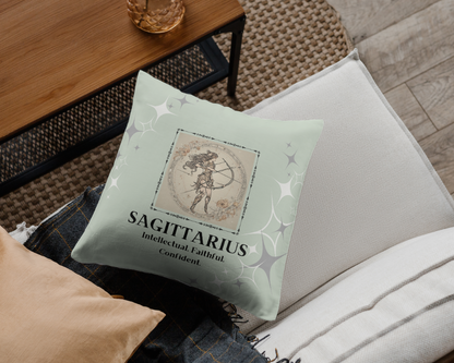 Sagittarius Zodiac Square Throw Pillow