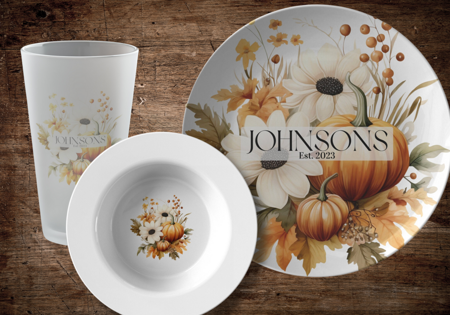 Fall Dinnerware - Pumpkin Patch Collection Style 3