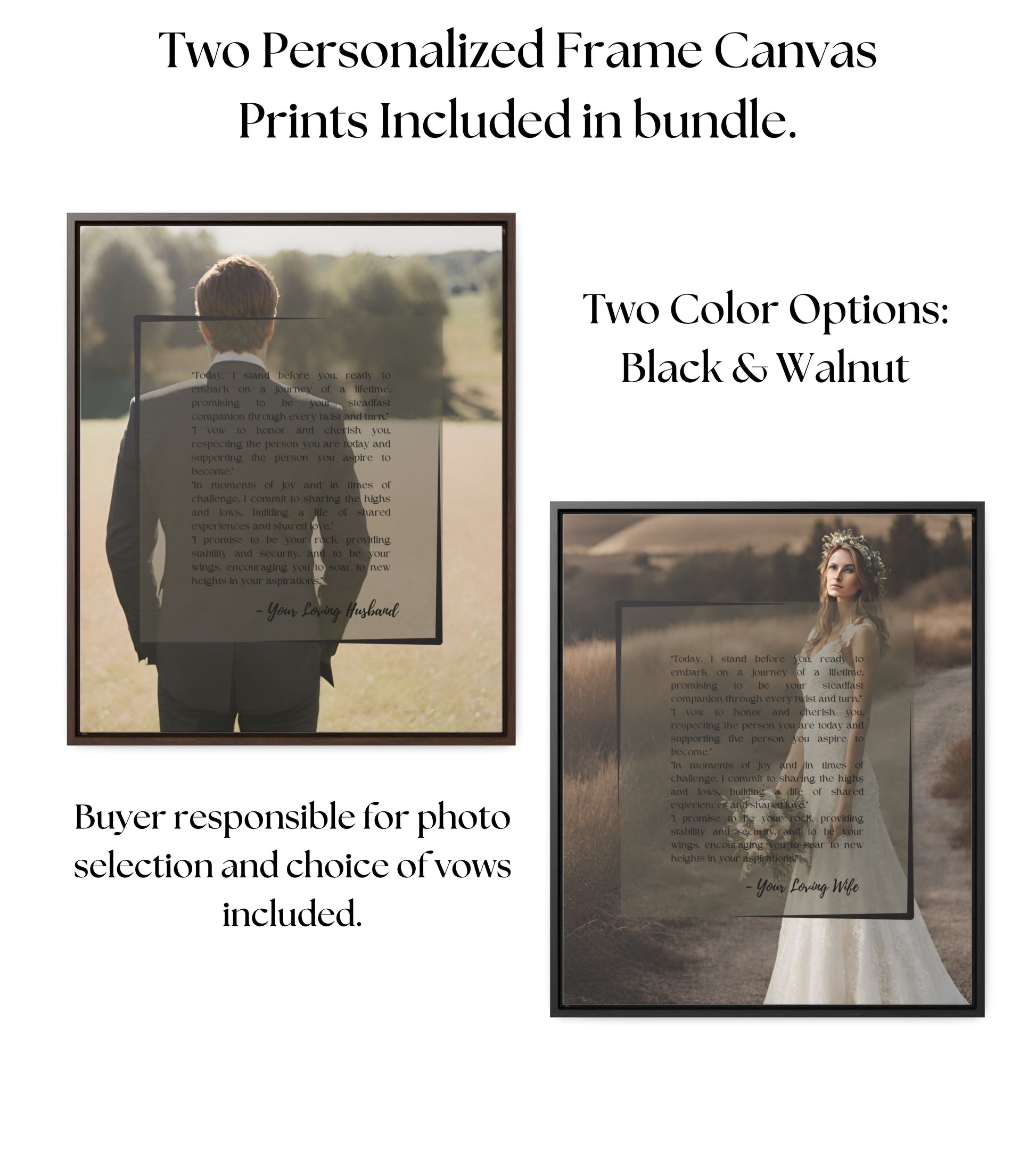 Description of Vows STY 2 - Set of 2 Wedding Vows