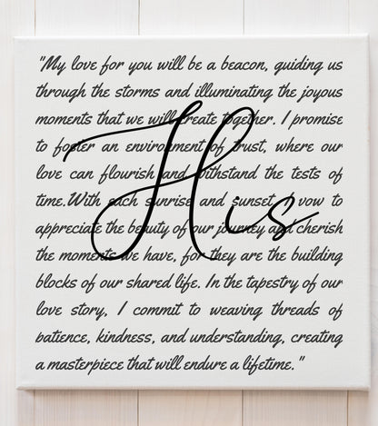 Vows STY 3 - Set of 2 Square Canvas Gallery Wraps