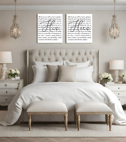 Vows STY 3 - Set of 2 Square Canvas Gallery Wraps