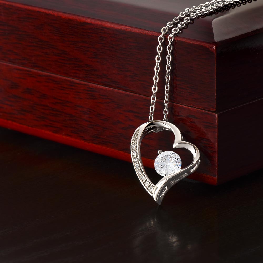 “Heart's Truest Joy” Heart Pendant Necklace - White or Yellow Gold