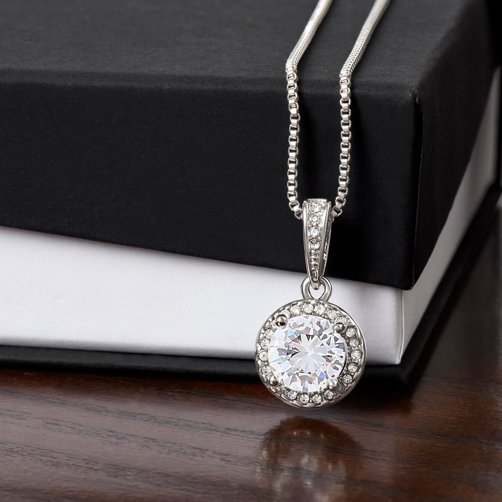 “Infinite as the Stars” Drop Pendant Necklace - White Gold