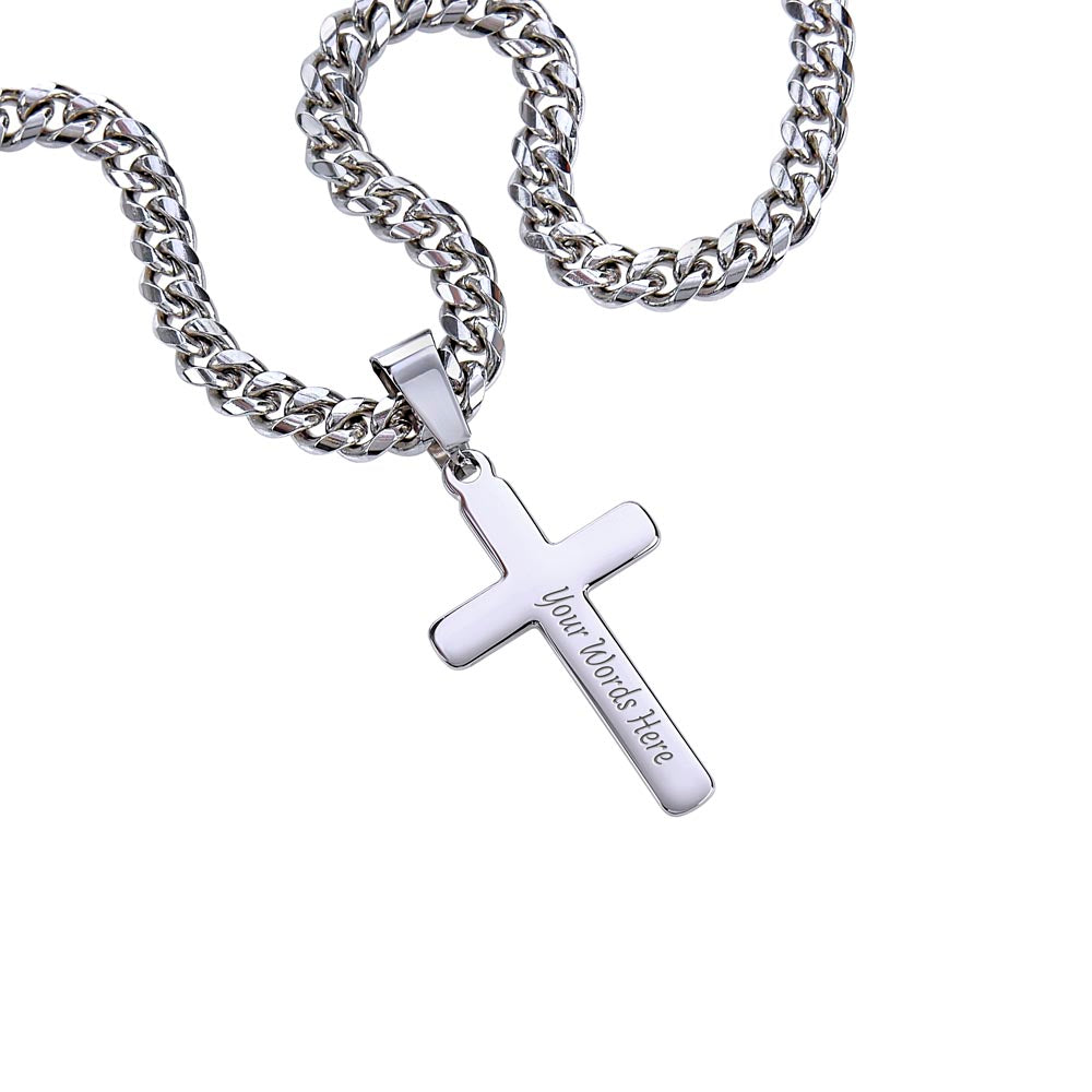 Men's Cross Necklace “My Dearest Husband”