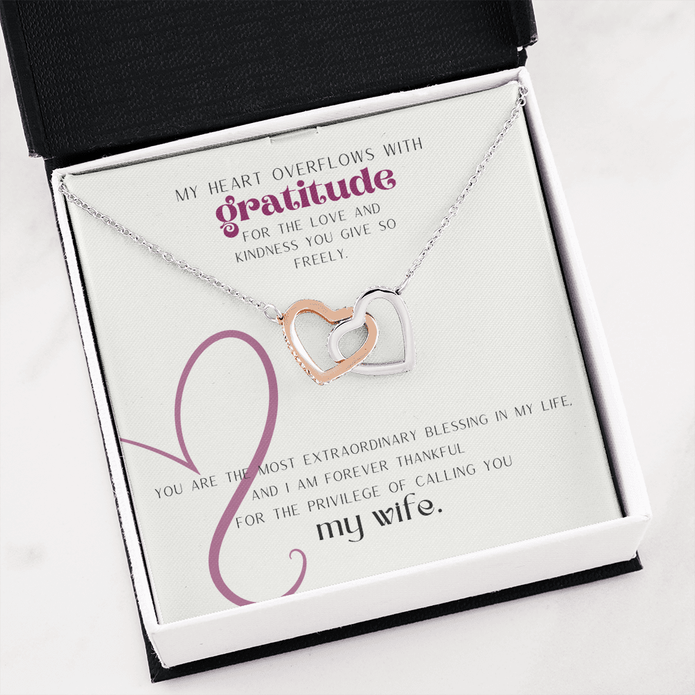 “Gratitude” Necklace - White or Yellow Gold