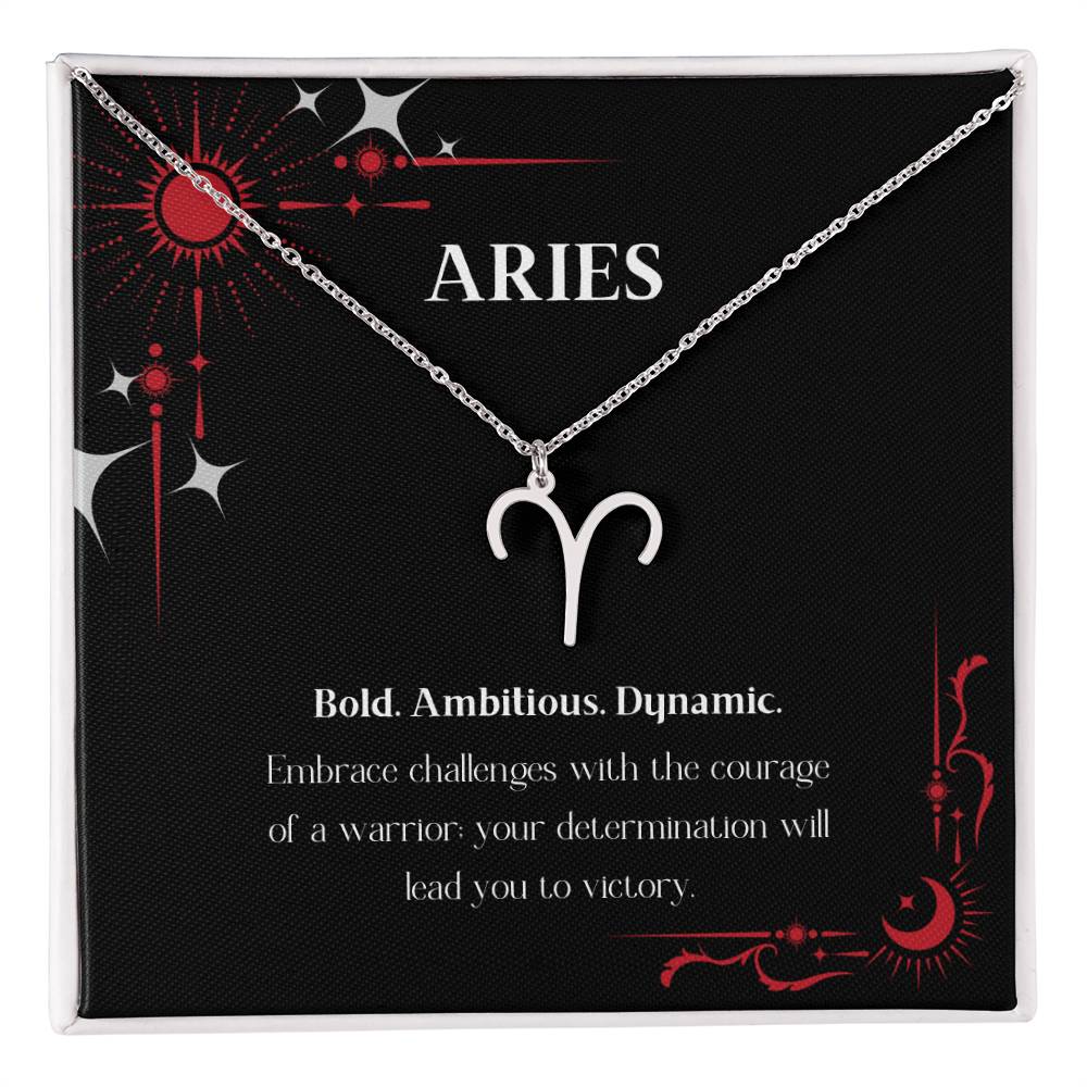 Stainless Steel Zodiac charm necklace in elegant black box, showcasing intricate astrological designs.