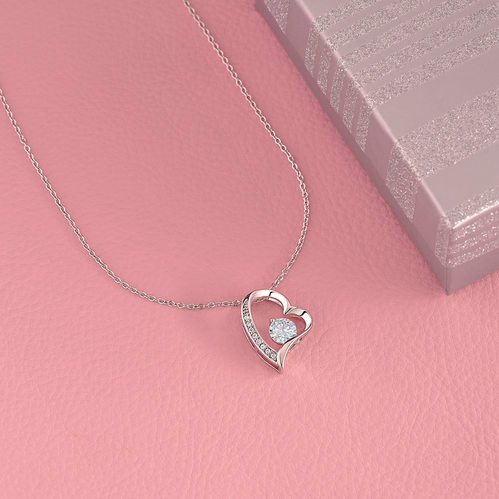 “Heart's Truest Joy” Heart Pendant Necklace - White or Yellow Gold