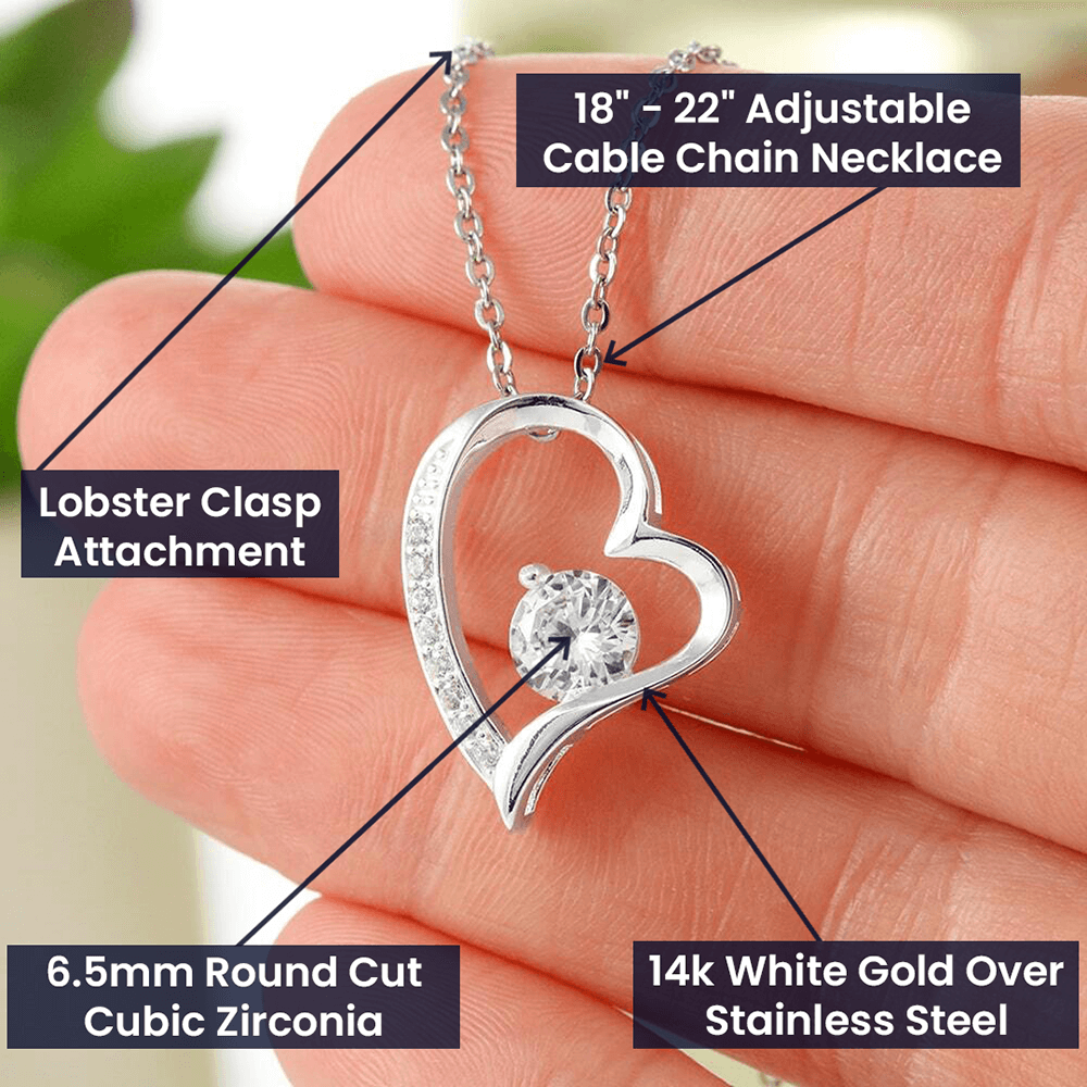 Specifications of LOVE heart necklace pendant and crystal