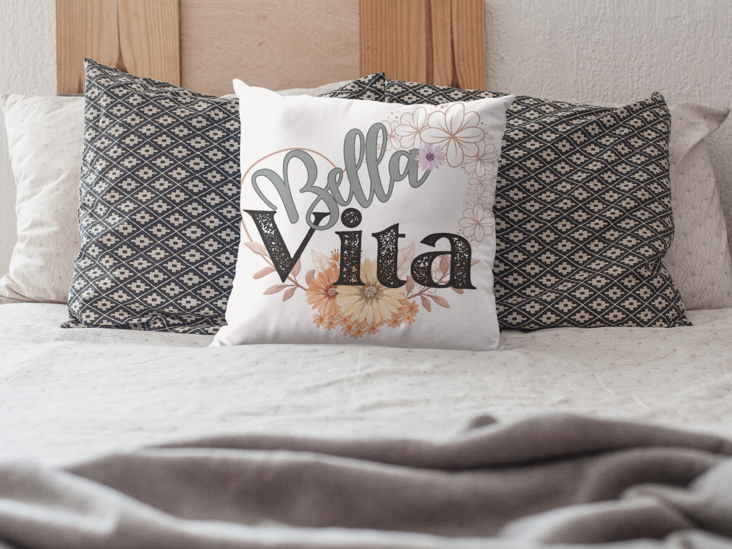 “Bella Vita” Decorative Square Pillow